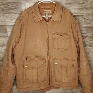 Duluth Trading Company Mens XLT Jacket Heavy Sherpa Lined Chore Barn Coat READ